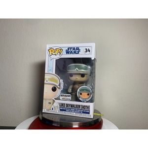 Funko Pop Star Wars Luke Skywalker (Hoth) #34 Vinyl w/PIN Vinyl Figure Exclusive